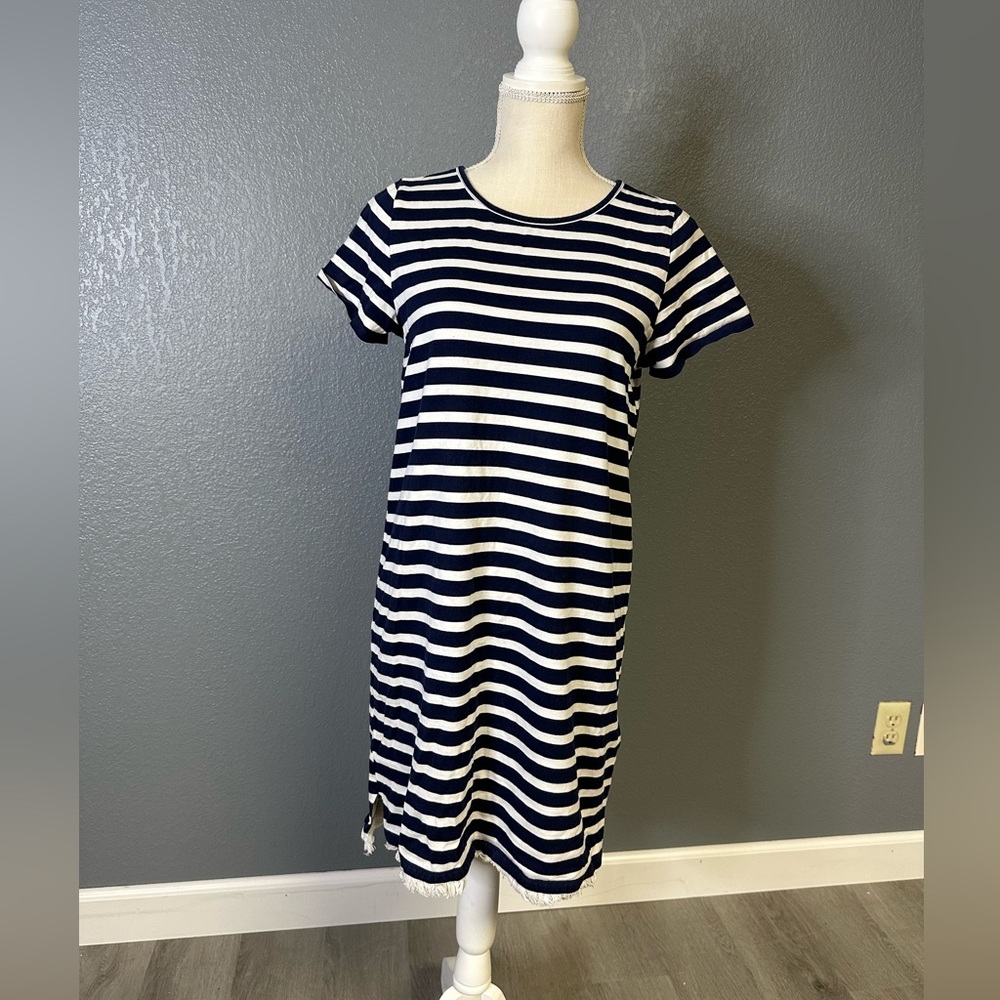 Allison Joy Blue and White Stripe Dress